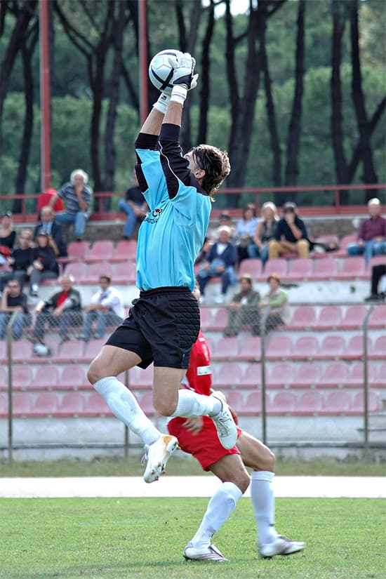 Goalkeeper making a save